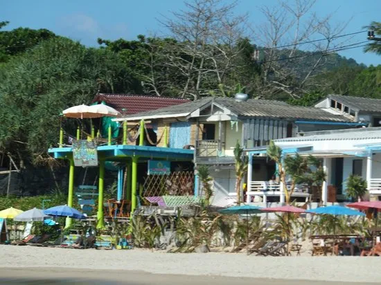 The exterior structure of the Blue Moon Bar in Koh Lanta