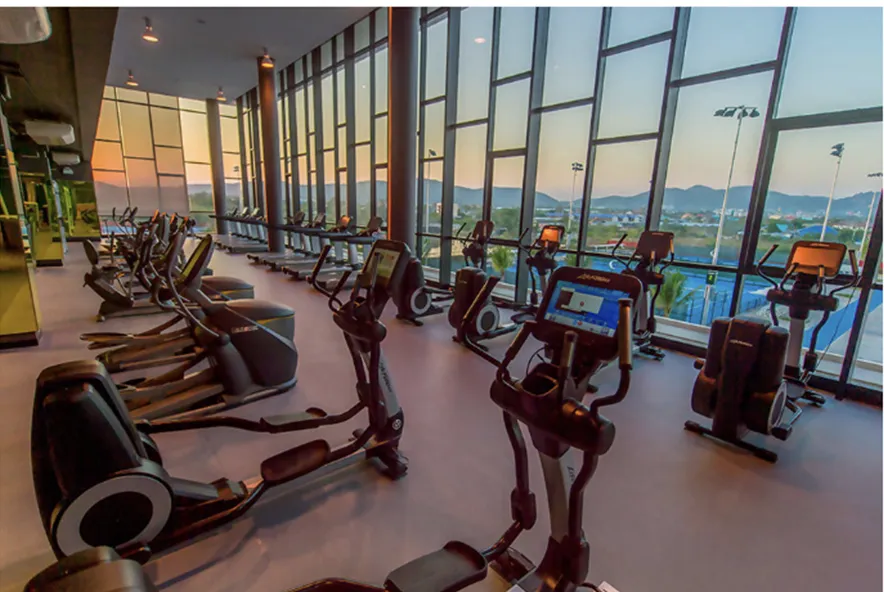 The interior view of the Fitness Gym in Arena Hua Hin