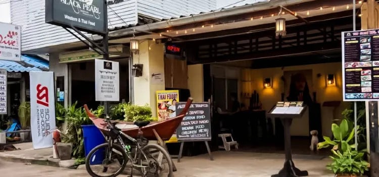 The black pearl restaurant on Klong Dao Beach