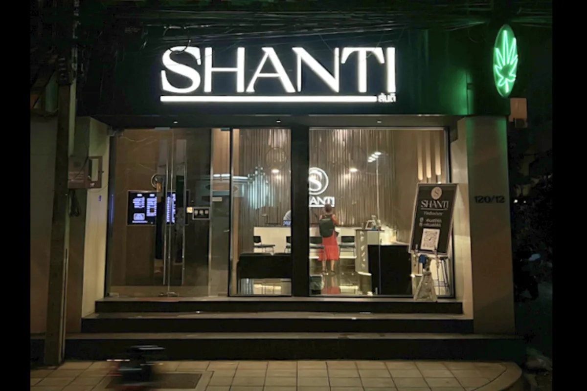 The storefront view of Shanti Dispensary BKK shop in Bangkok