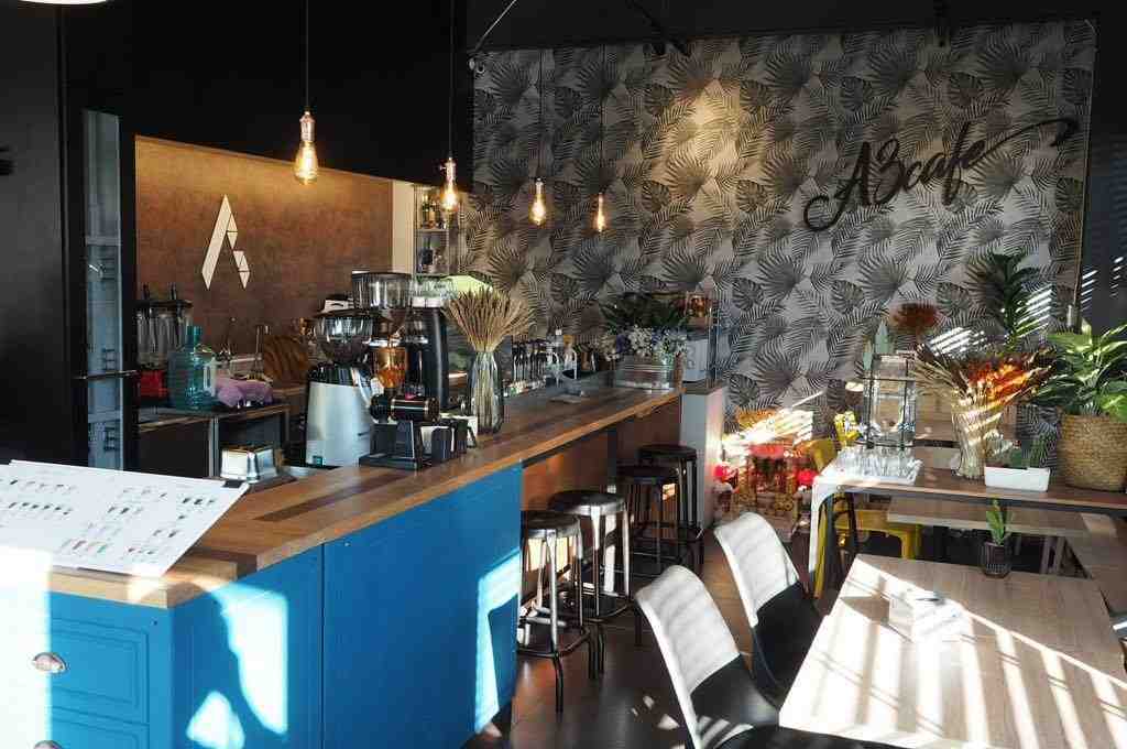 The interior of A3 Cafe & Specialty Coffee in Surat Thani