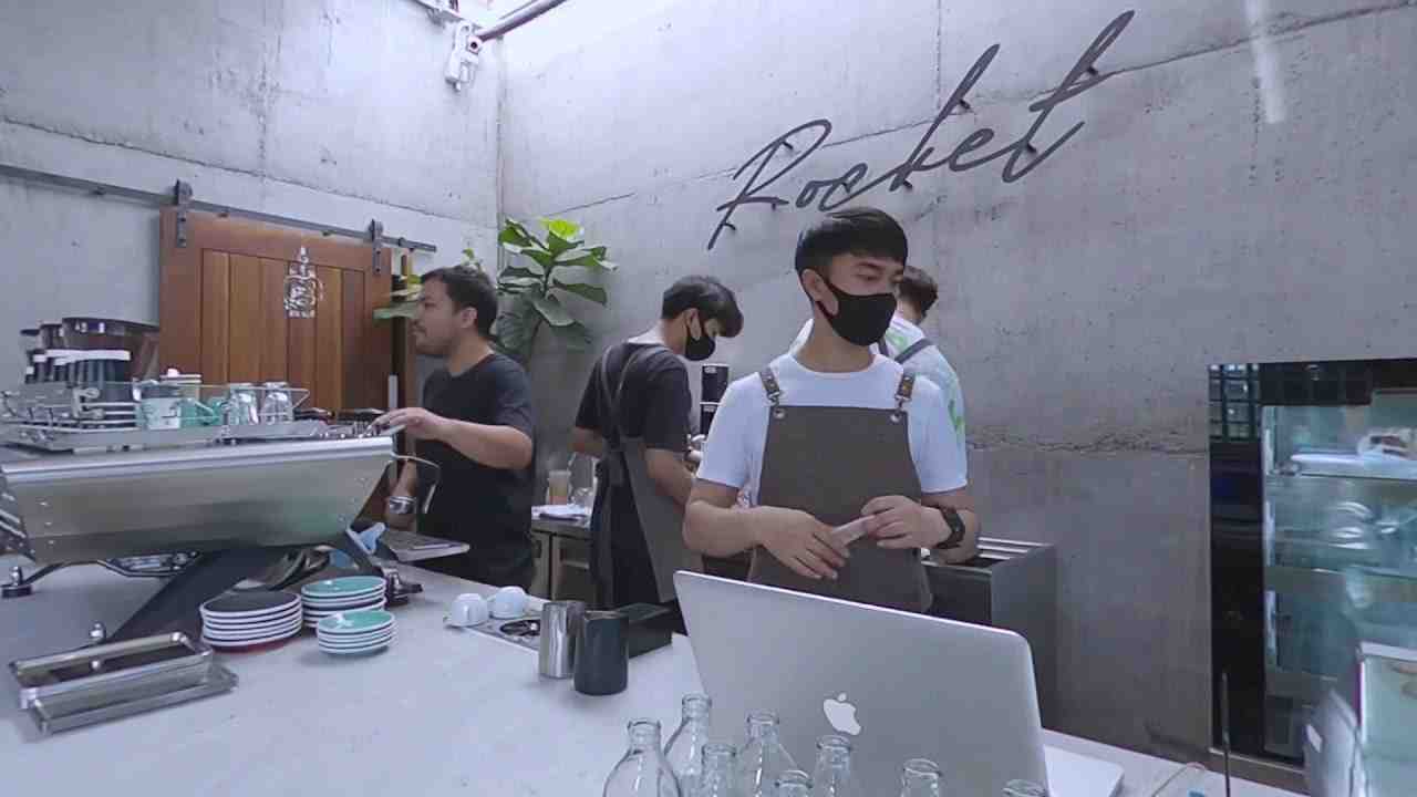 The staff of Rocket Coffee Roastery & Baking in Surat Thani