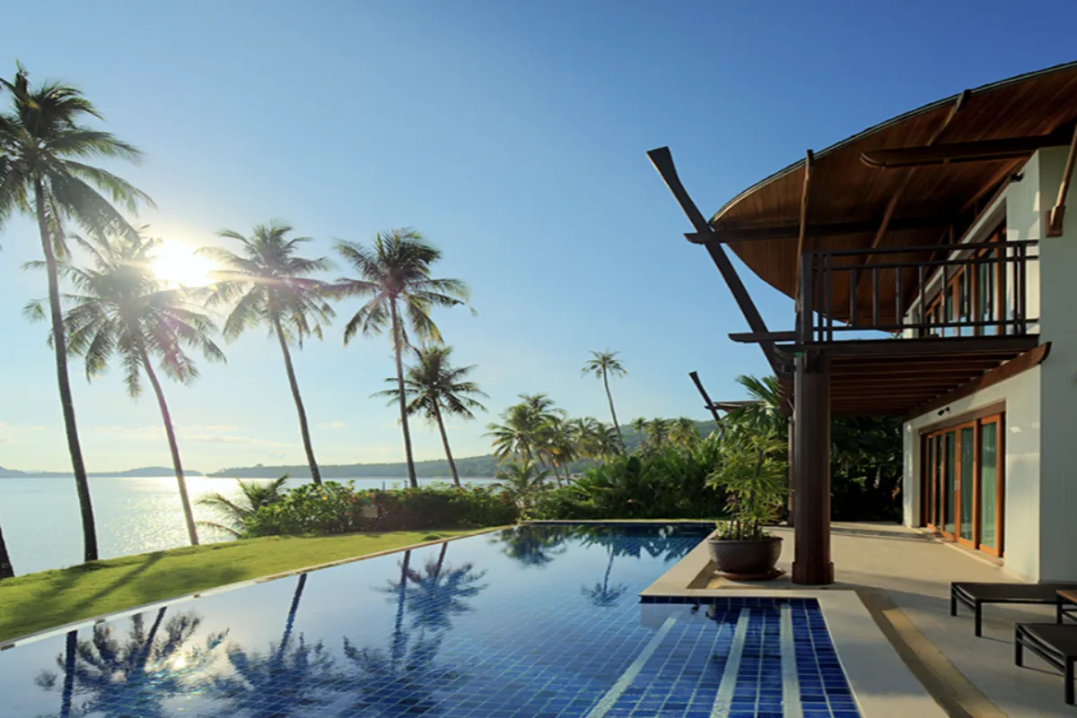 The private villa overlooking the beach at Barceló Coconut Island in Phuket