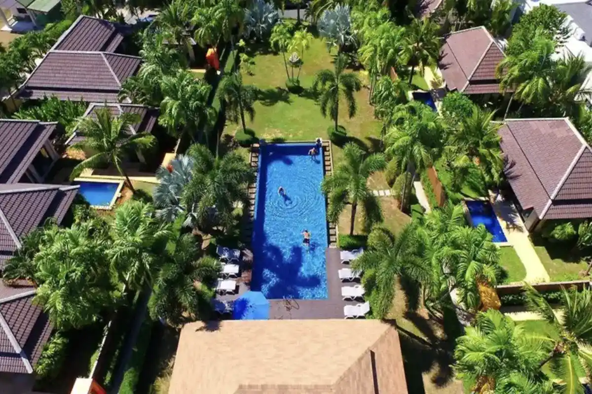 A top view of the Naiharn Garden Villa in Phuket