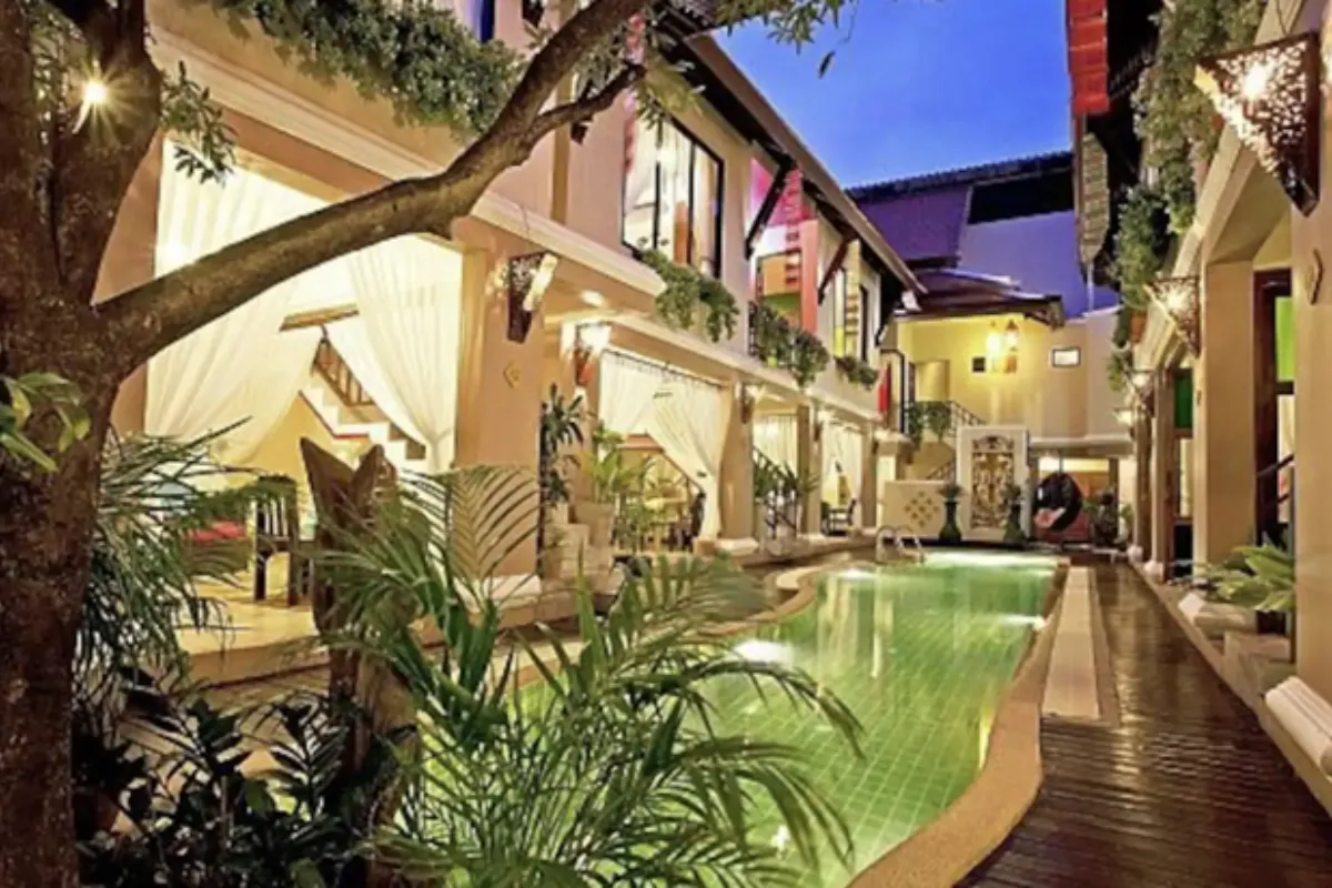 A view of the pool area of Devara Pool Villa in Pattaya
