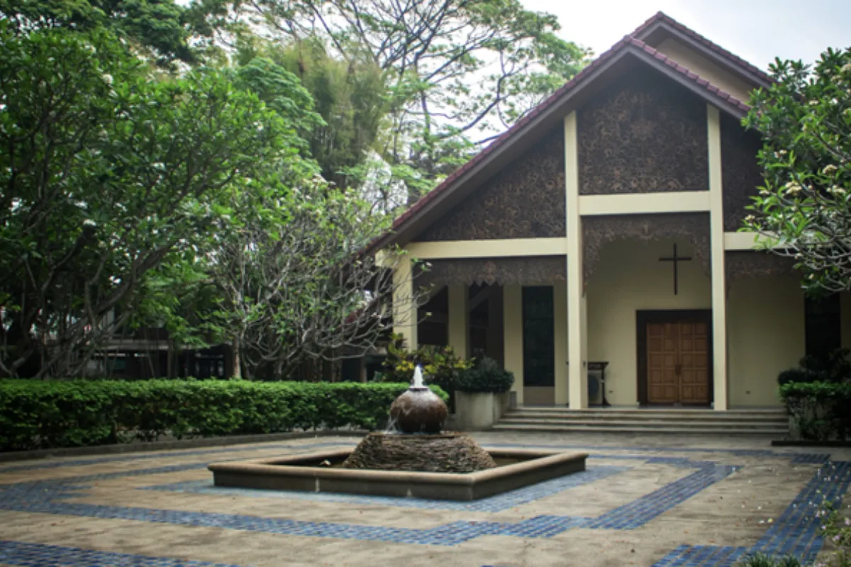 A view at the entrance of the Chapel of the Holy Spirit inside the Seven Fountains Jesuit Spirituality Centre in Chiang Mai